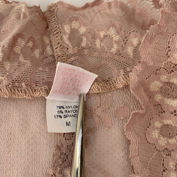 Vtg Y2K Only Hearts Button Lace Blouse Top M Coquette Nymphet Whimsygoth - Picture 8 of 8